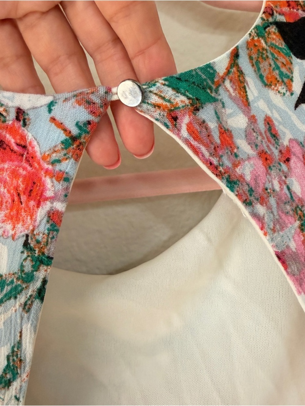 She + Sky Floral Dress Bright Botanical Open Back Boho Fairy Garden Whimsigoth M - Picture 10 of 11